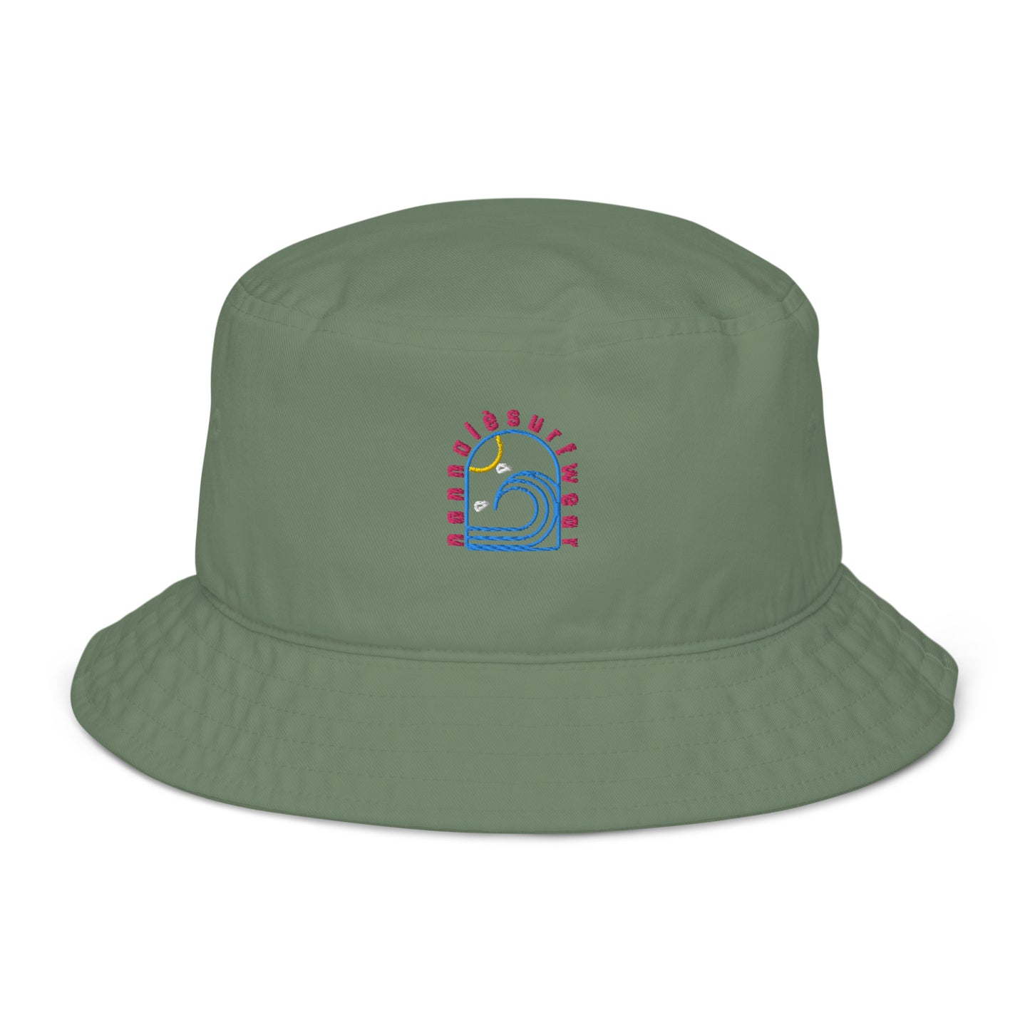 Surfer bucket hat / oliva fucsia
