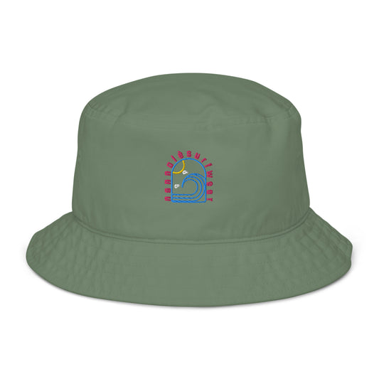 Surfer bucket hat / oliva fucsia
